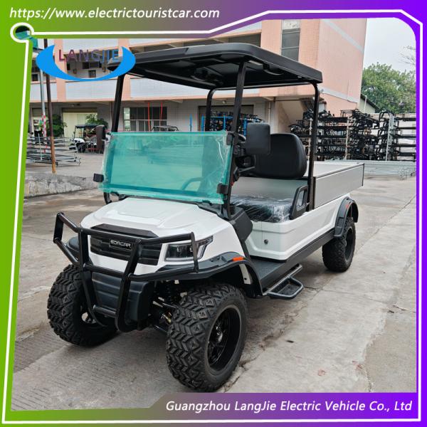 White Color 2 Seats Passenger Electric Golf Carts AC Motor Electric Cargo