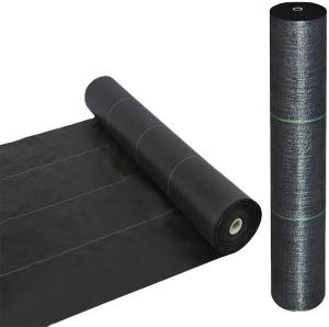 Wholesale UV Stabilization Agricultural Ground Cover PP Woven Anti-Grass Mat For Weed Control Black White Green Fabric Roll For Plants from china suppliers