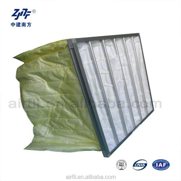 Industrial Pocket 6 Bags F7 F8 F9 Air Filter Low Resistance Aluminum Frame