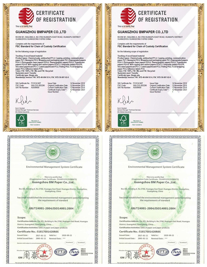 High Grammage Ivory Board Paper 300g / 400g White Cardboard Eco - Friendly C1S