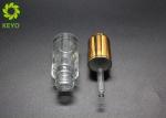 20ml Clear Glass Essential Oil Bottles With Press Push Button Gold Dropper