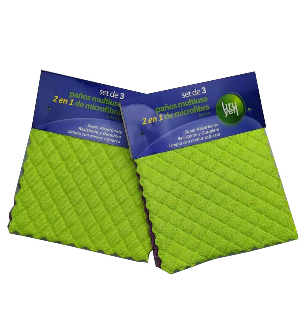Micoriber Scrub Sponge For Dishes Washing Sponge Glass Cleaning Cloth
