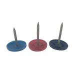 Easy To Install Button Cap Roofing Nails , Plastic Cap Felting Nails ISO
