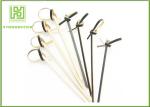 Disposable Small Shish Kebab Sticks , Customized Bamboo Barbecue Sticks 105mm