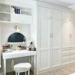 end Home Furniture White Lacquer Shaker Style Design Cabinet Closet with MR HDF