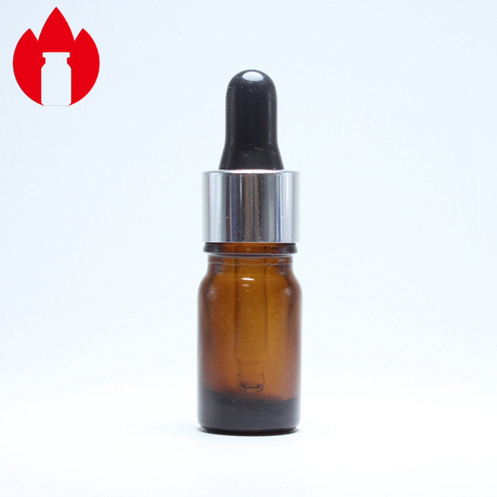 Amber Glass 5ml Essential Oil Bottles With Dropper Cap