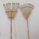 Light Weight Bamboo Gress Rake Garden Lawn Quick Assemble Leaf Rake 32cm