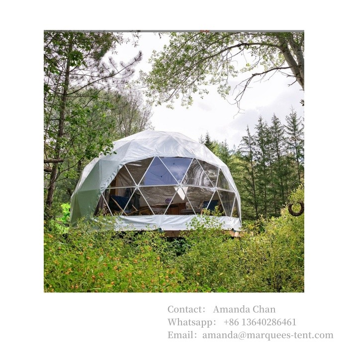 Outdoor Waterproof Customized Luxury Hotel Dome Glamping Tent Resort Tensile With PVDF Membrane