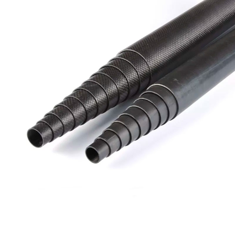 Strong And Lightweight 100% 3K Roll Wrapped Carbon Telescopic Tube