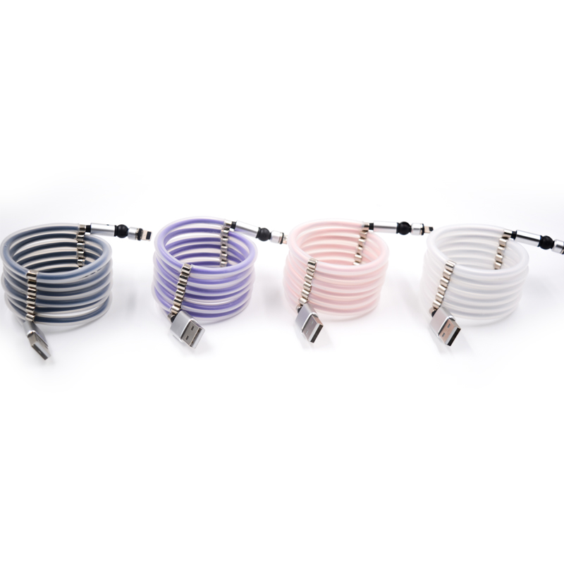 Mobile Phone 5A PVC Led Magnetic 3 In 1 Usb Charging Cable