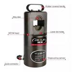 31KG Aluminium Alloy Sleeve Hydraulic Steel Wire Rope Press Machine with 600KN