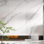Indoor White Polished Porcelain Tiles with Anti Scratch and Stain Resistance