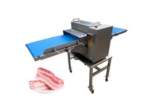 China 1.1KW Meat Processing Machine Conveyor Belt Type Fresh Chicken Meat Cutting Machine on sale