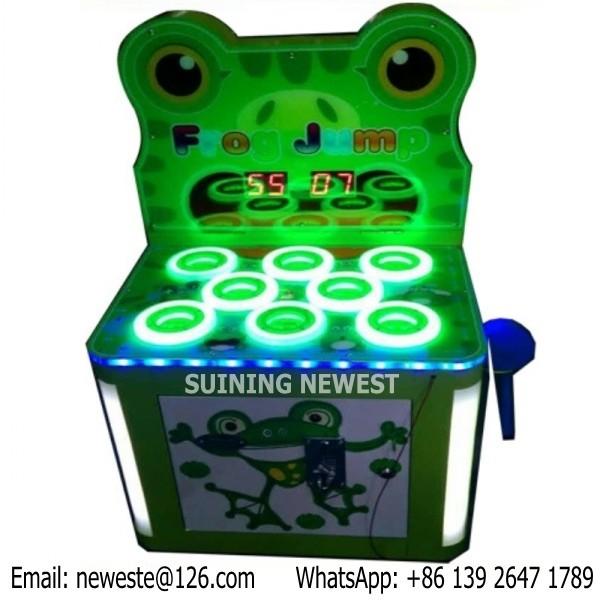 Hamster Frog Jump Iron Cabinet Hammer Hit Frog Coin Operated Game Machine For
