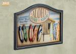 Antique Beach Wall Decor Wooden Wall Hanging Plaques Decorative Surf Shop Wall