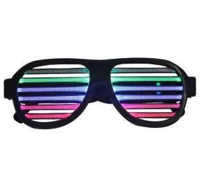 China LED musical shades Sound & Music Active LED Party GLOW Glasses with USB Charger Cable on sale