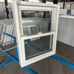 Easy Clean Single Hung Vinyl Windows Double Tempered Glass Vinyl Window OEM ODM