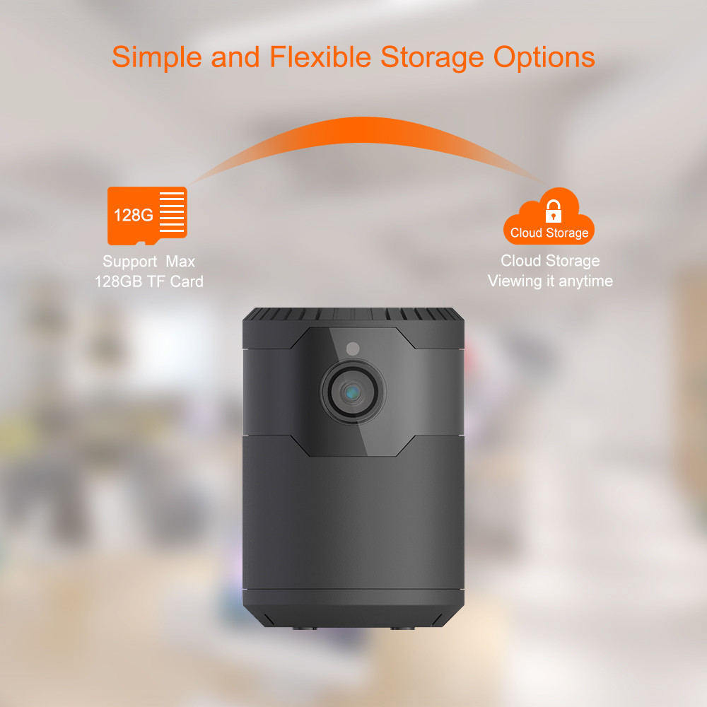 Mini indoor 1080P small button battery Power Audio pick up function 2.0MP surveillance battery camera