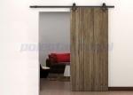 Satin Black Steel Decorative Door Hardware , Modern Sliding Barn Door Hardware