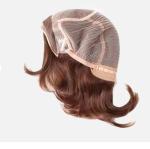 Jewish Wigs Brown Injection Silk Top Kosher Lace Front Jewish Wigs New Glueless