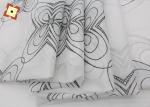 100gsm 100% Polyester Mattress Fabric Warp Knitting Digital Printing Chemical