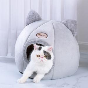 China Coral Fleece Pet Bed Cats Sleeping Bag Winter Warm Small Cat Beds on sale