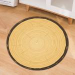 Bedroom Marble Small Circular Rugs Polyester Computer Desk Floor Mat