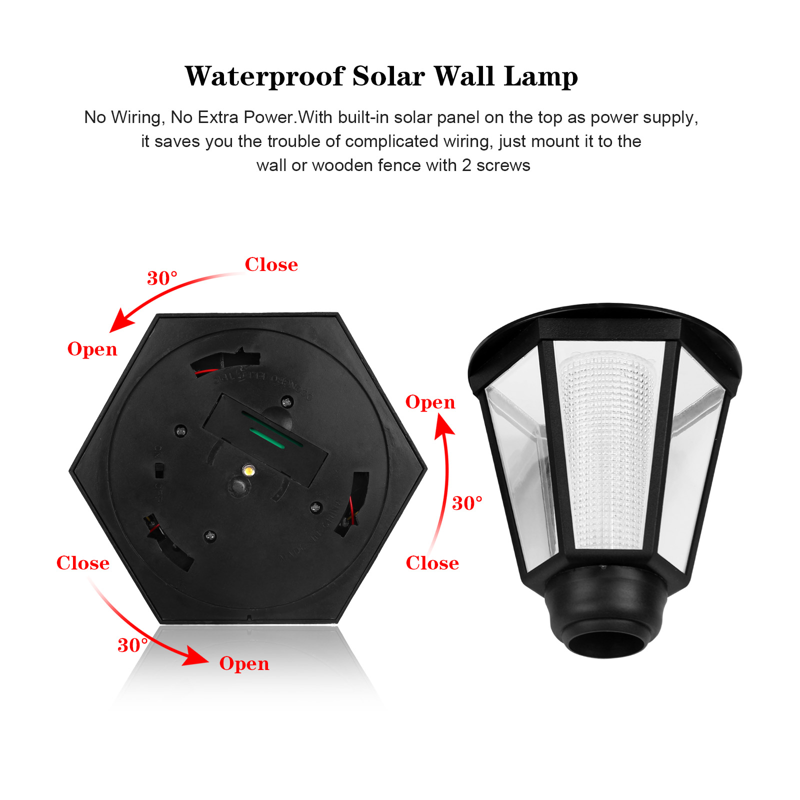 3200K IP44 Solar Motion Sensor Wall Light 1000mAh For Garden