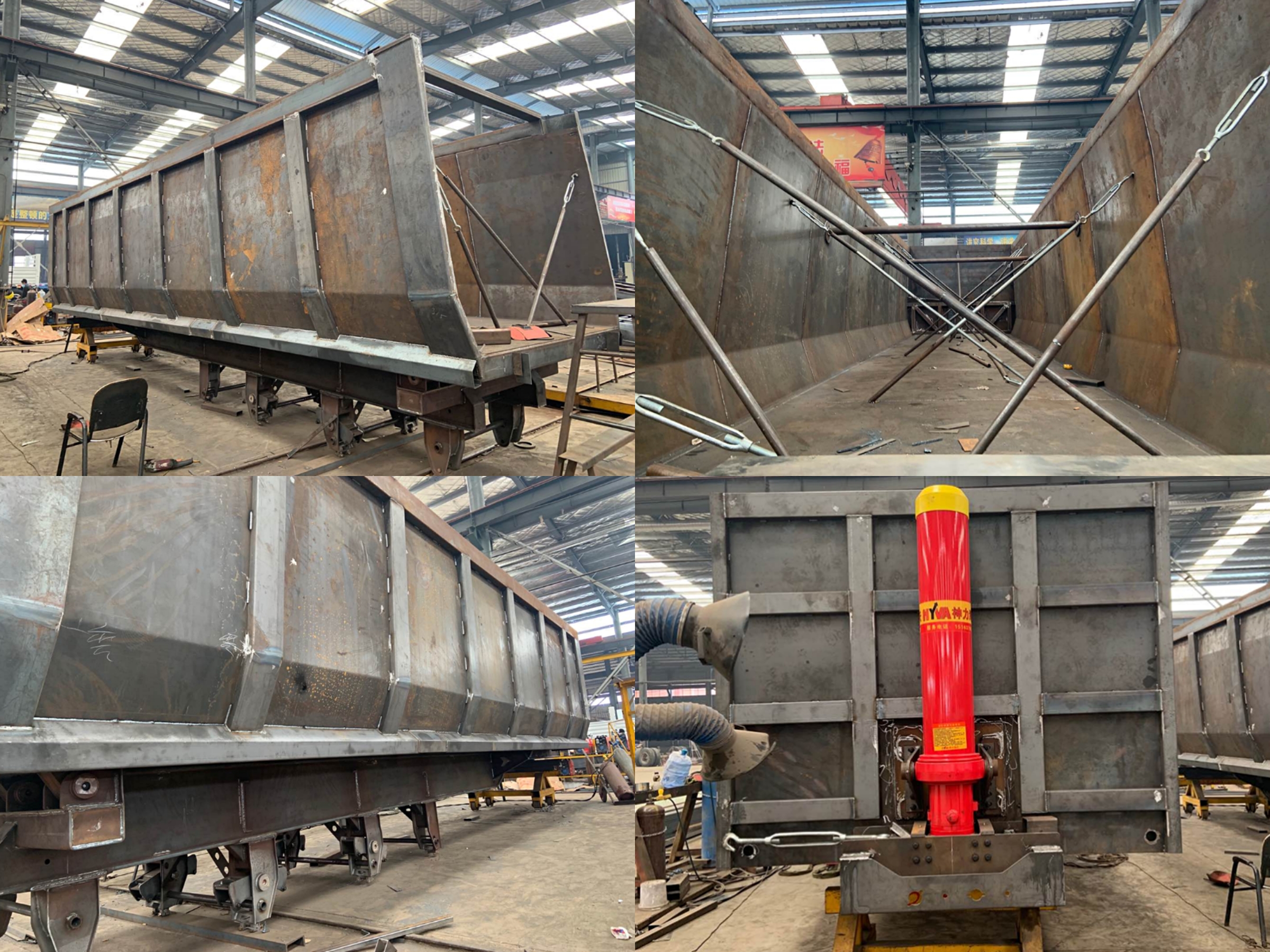 Chile Market 3 Axles 30T-60T Rear Dump Semi Trailer with Standard 28Ton Landing Gear