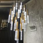Modern Ceiling Led Chandelier Loft Staircase for Living Room Crystal Hanging