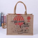 Custom Printed Eco Reusable Large Shopping Tote Burlap Jute Bag