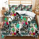 Personalized Sunflower Leopard Print Duvet Sheet Cover Set for Non-Disposable