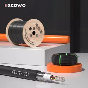 Wholesale High Speed HXCOWO Aerial Single Mode GYXTW Outdoor 12Core G652D Tube HDPE Jacket Armoured Fiber Optical Cable from china suppliers