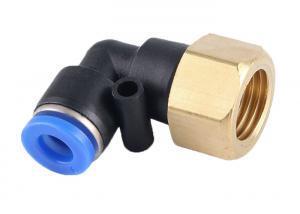 Wholesale PLF Series Push Connect Air Fittings 90 Degree Pneumatic Tube Male Elbow 1/4 NPT Thread from china suppliers