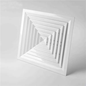 Wholesale White 4 Way Air Ventilation Grille Anodized 500x500mm Fixed Blade from china suppliers