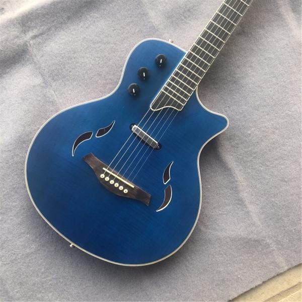 Grand factory custom quality six string electric guitar, blue personally welcome