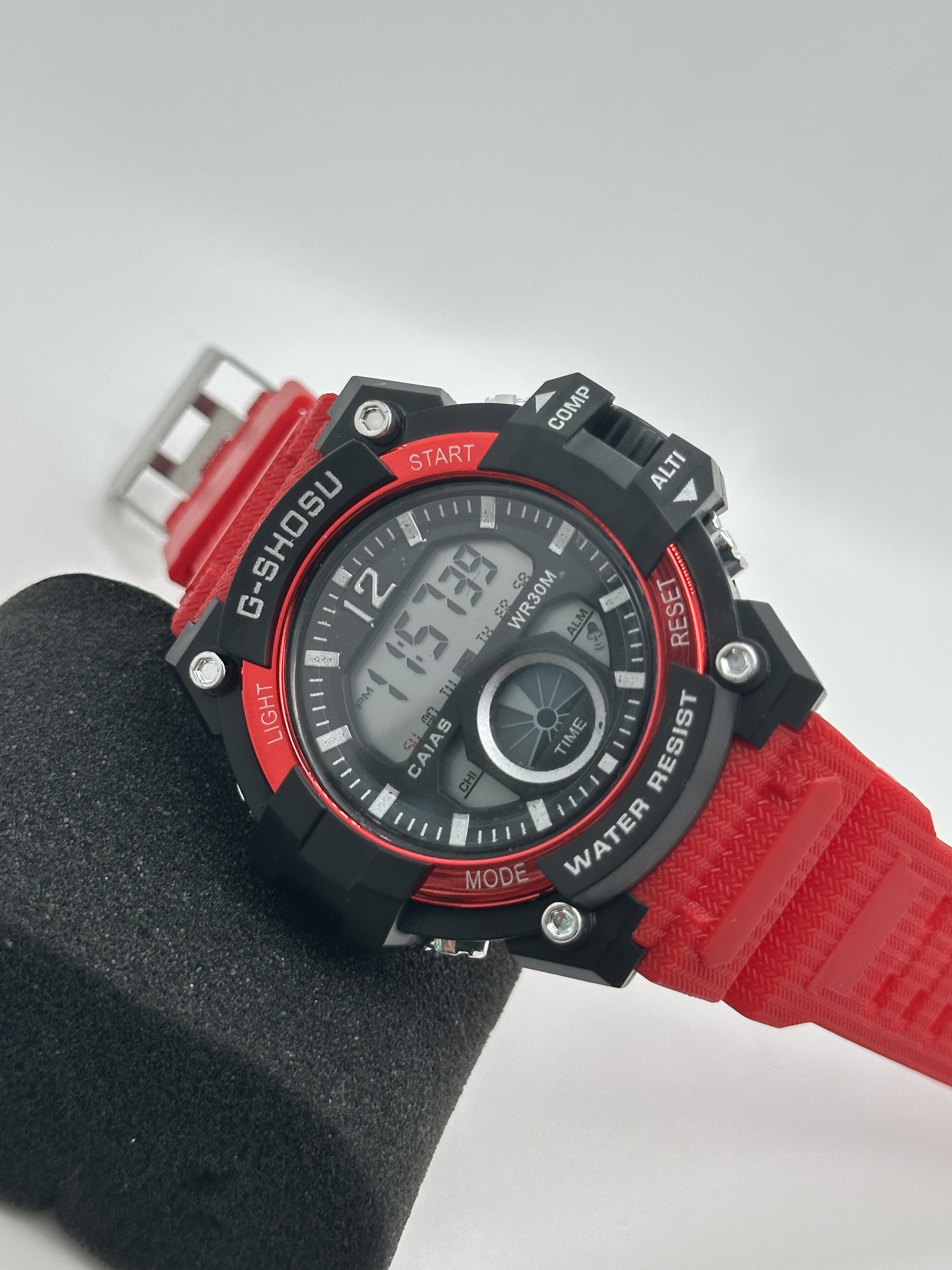 Automatic Date Black Digital Sport Watch With 100m Water Resistance