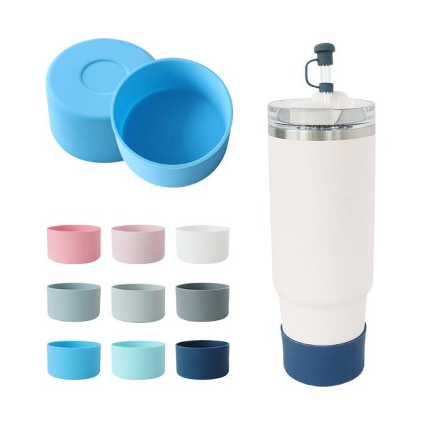 Silicone Bumper Bottle Sleeve for Quencher 40 oz 7.5cm Tumbler Boot Stanley Cup