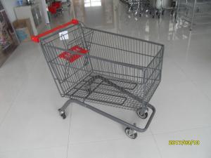 Wholesale Large Capacity 4 Wheel Supermarket Shopping Trolley With Red Handle from china suppliers