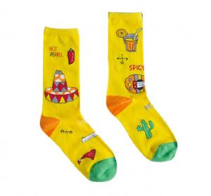 Wholesale Trendy Popular Colorful Dress Women Socks , Jacquard Logo Stylish Dress Socks Girls Cotton Socks from china suppliers