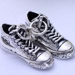 Men and Women Sterling Silver Pendant Necklace with Silver Shoes Pendant