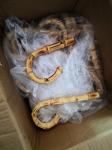 Bamboo wooden Handmade bag Handle with metal hardware