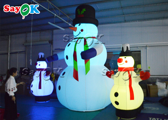 LED Lights Christmas Inflatable Snowman For Yard Decoration