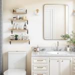 Floating Shelves, Rustic Wood Shelves, Wall Mounted Shelf for Bathroom Decor,