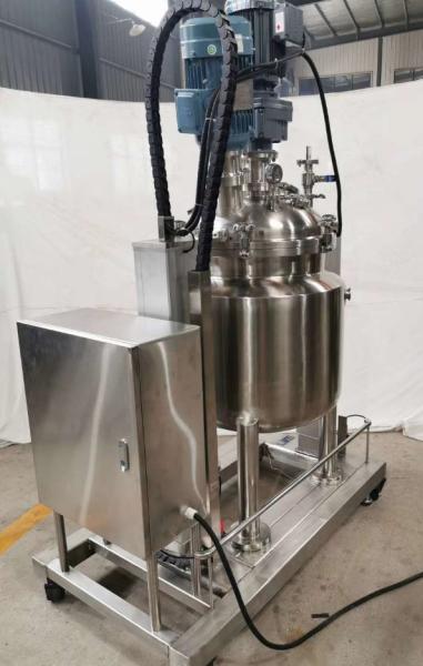 Vacuum 10 Liter Emulsifier Homogenizer Tank Cosmetics Reactors Emulsification