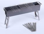 Outdoor Barbecue Tools，Outdoor Portable Folding Stainless Steel Grill, Household