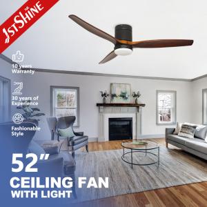 Wholesale 52&quot; Natural Solid Wood Decorative BLDC Energy Saving LED Ceiling Fan with Light 1stshine from china suppliers