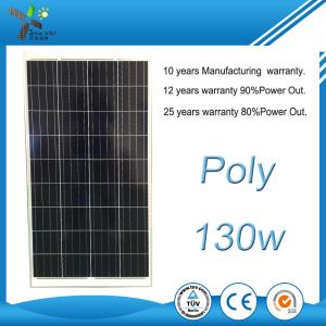 Wholesale Silver / Black Colour Polycrystalline Solar Panel 130 Watt IP65 Protection Level from china suppliers