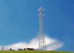 Telecom 40 Meter Wireless Cell Tower , 4 Angle Steel Iron Self Supporting