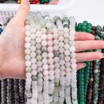Tian Shan Green Jade Round Bead Natural Crystal Gemstone Different Bead Size